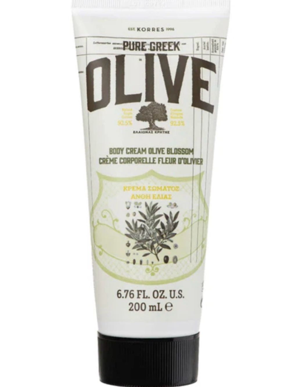KORRES Pure Greek  Olive Blossom Body Cream, Dermatologically Tested 6.76